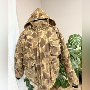 Vintage Camo Heavy Duty Hooded Parka‎ Jacket – Size Large